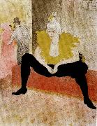 Henri  Toulouse-Lautrec The Seated Clowness oil on canvas